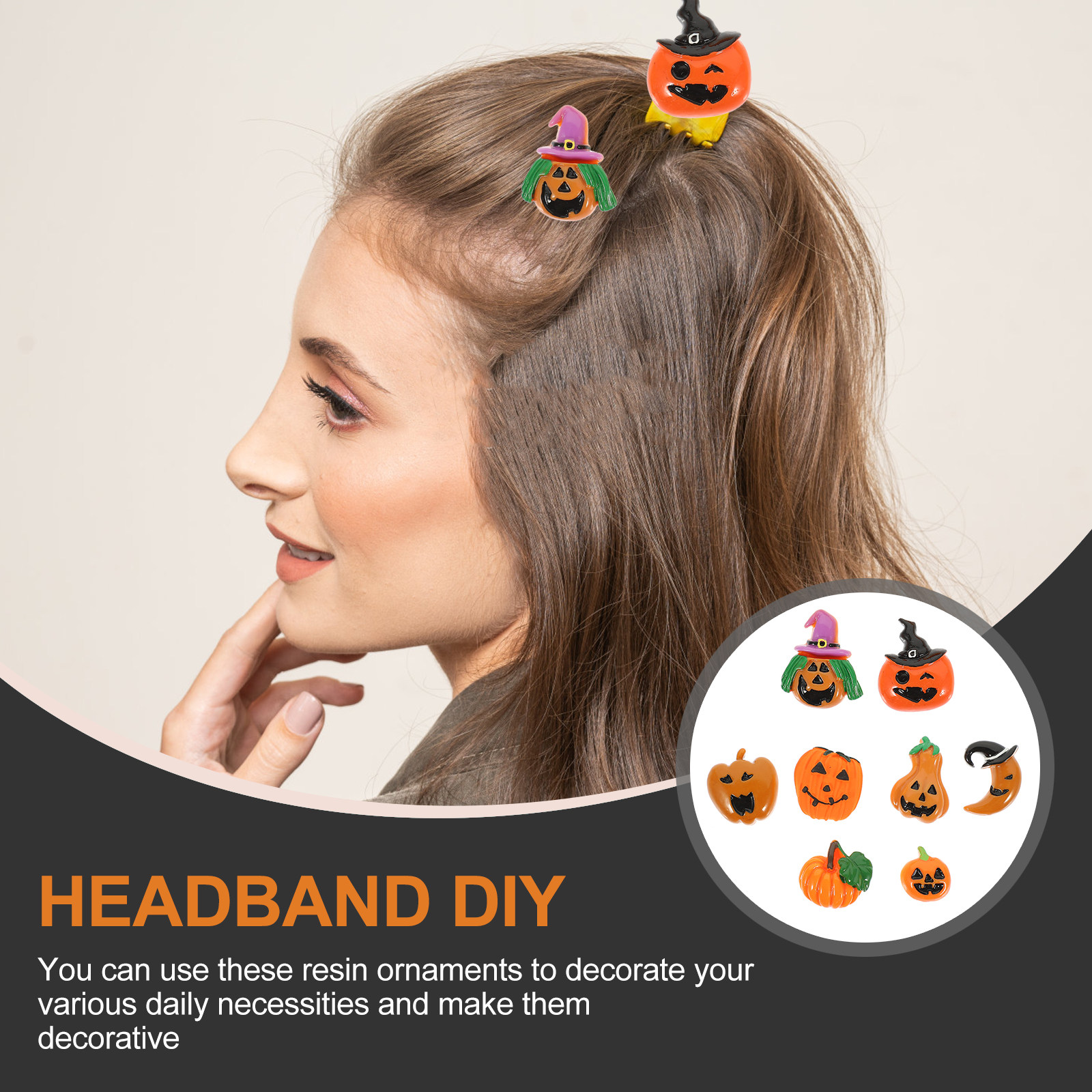 Embellish Craft - 24Pcs Resin Halloween Pumpkin Charms Flatback