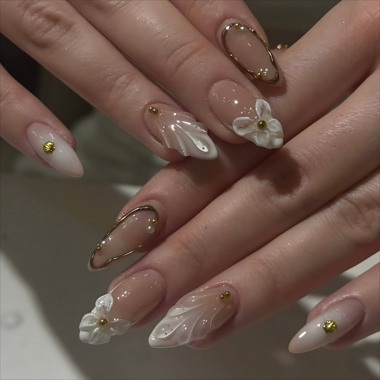 Embroidery Embellishments - 3D fake nails for women girls