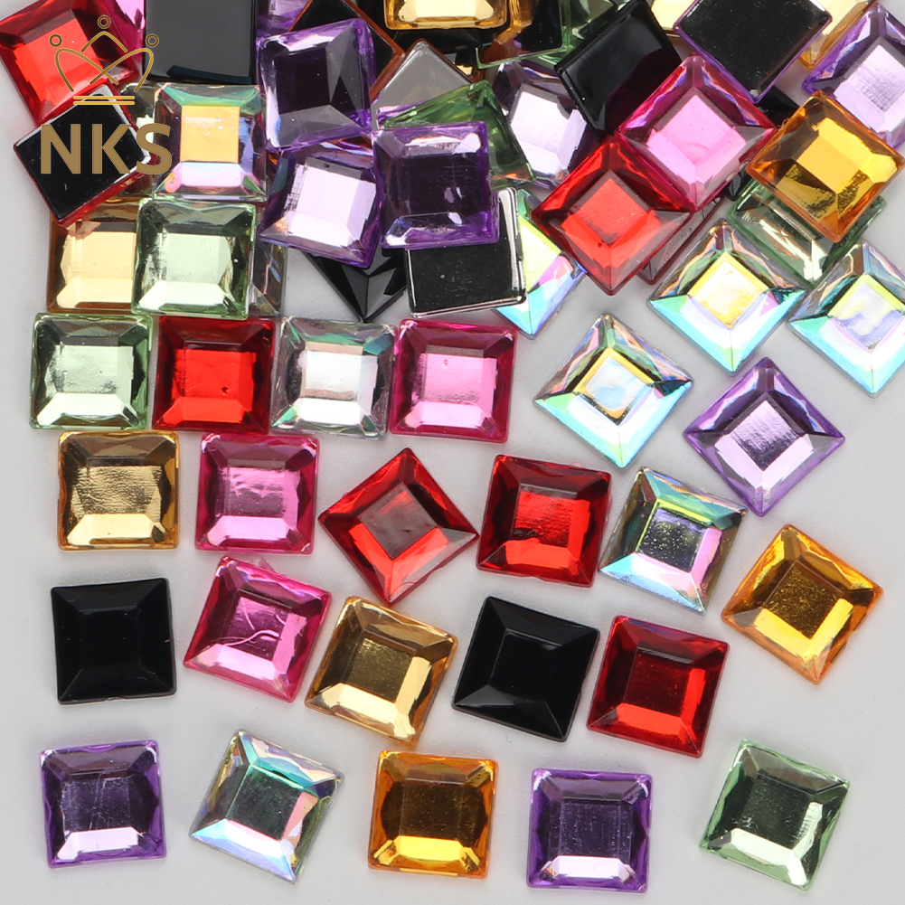 NKS 10mm 12mm Faceted Square C - Hotfix Rhinestone Sheet recensie en prijs