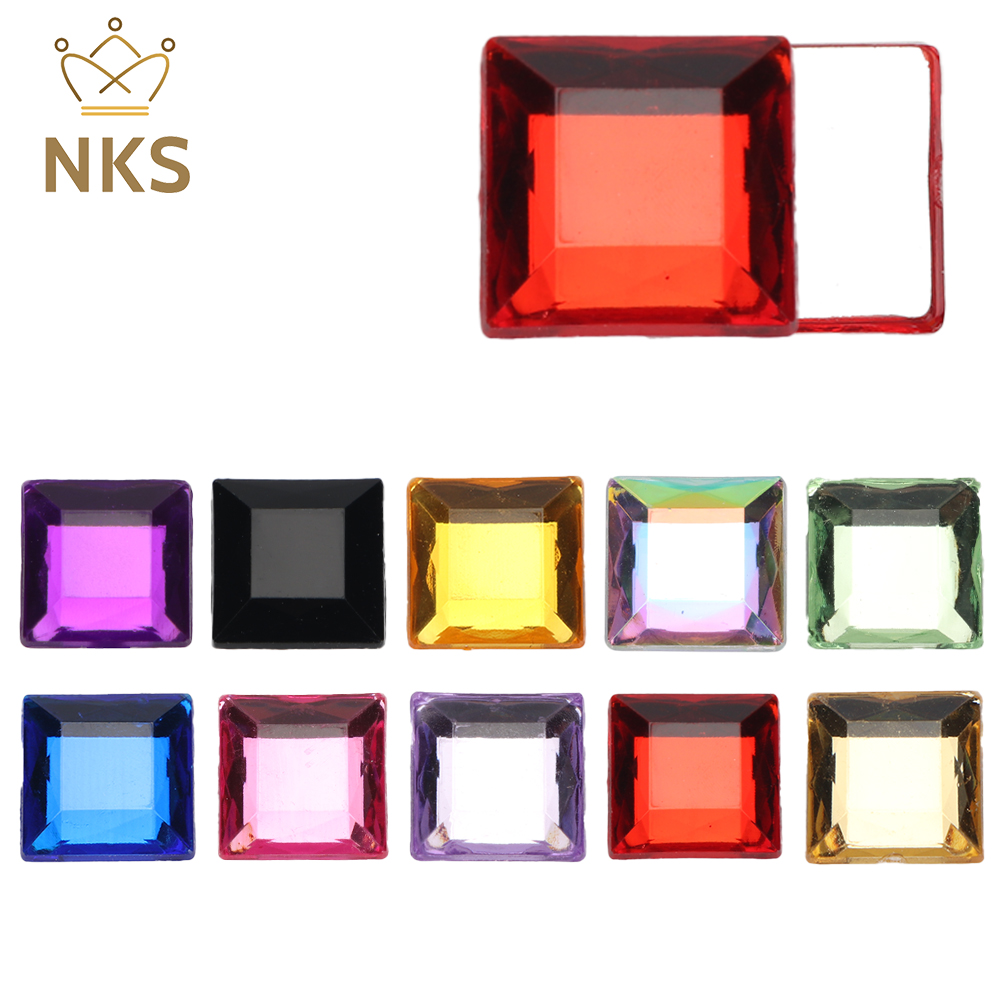 NKS 10mm 12mm Faceted Square C - Hotfix Rhinestone Sheet recensie en prijs