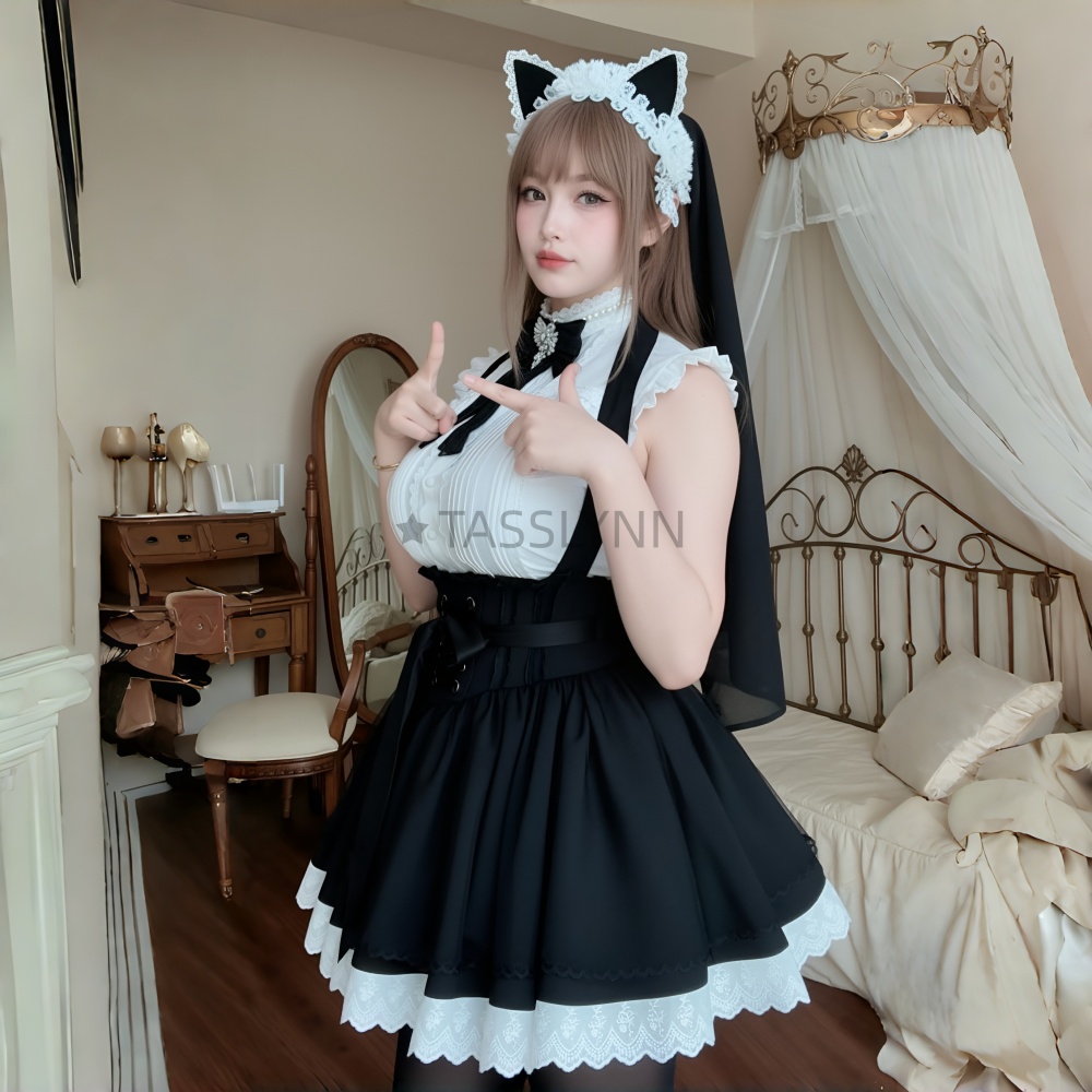 Cat Ear Nun Maid Dress Women's - Embellish Knit recensie en prijs