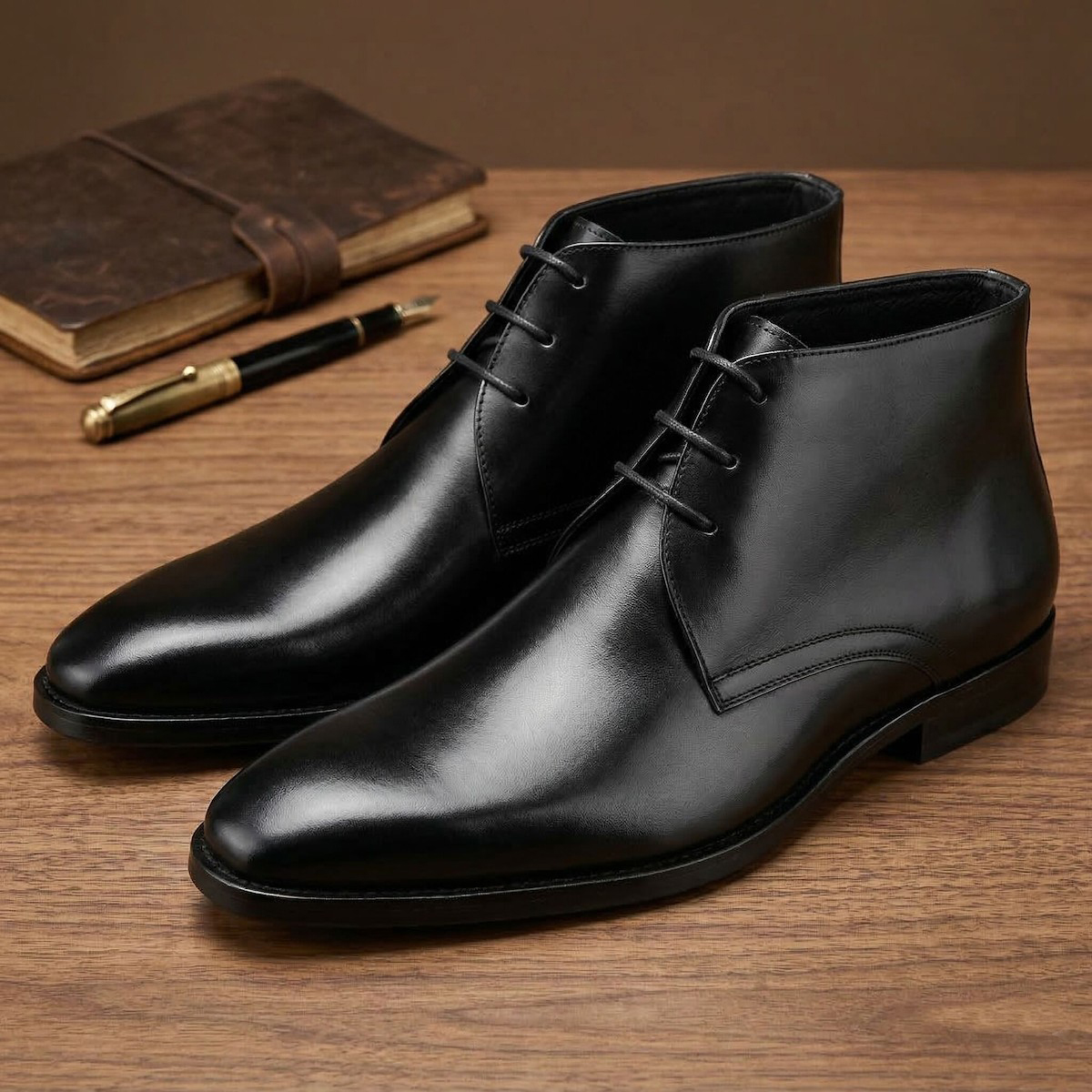 Men's Calf Leather Western Ank - Guipure Lace Panel recensie en prijs