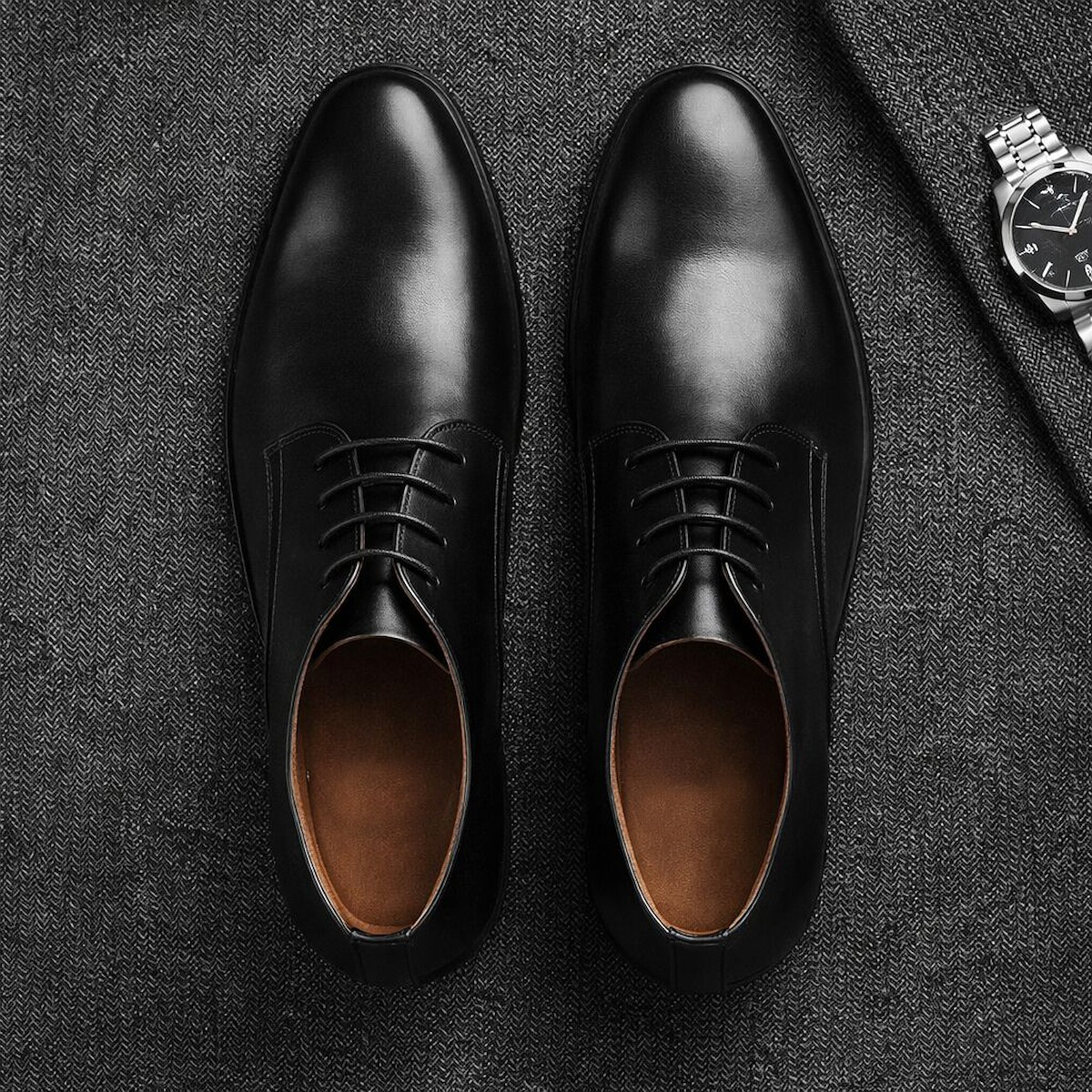 Men's Calf Leather Western Ank - Guipure Lace Panel recensie en prijs