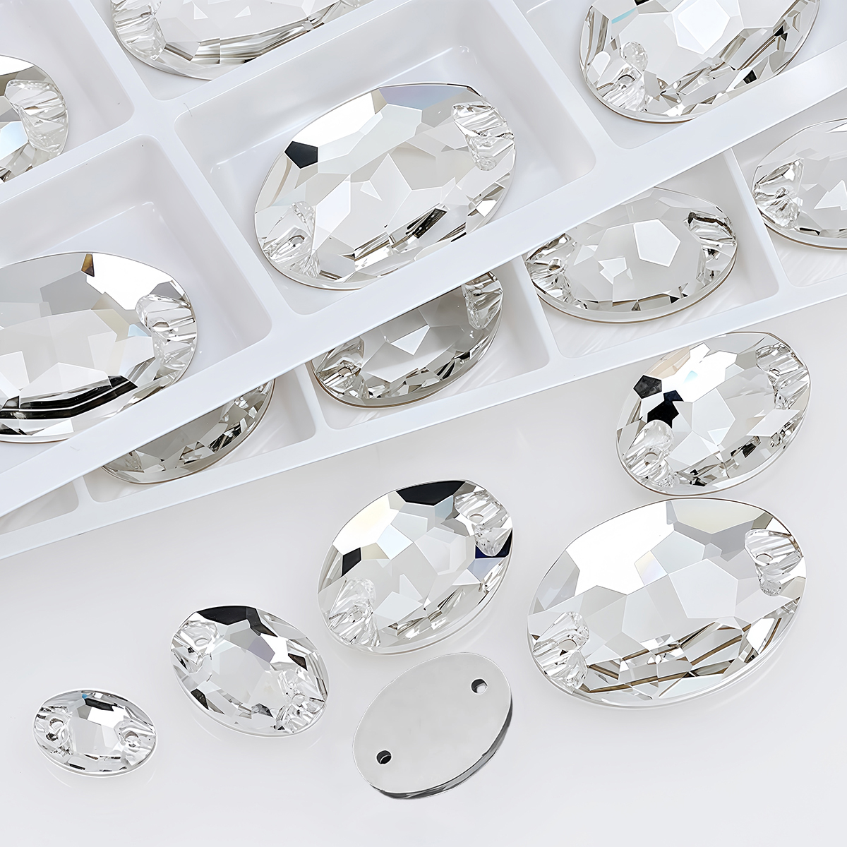 Oval Ellipse Crystal Clear Gla - Sew On Rhinestone recensie en prijs