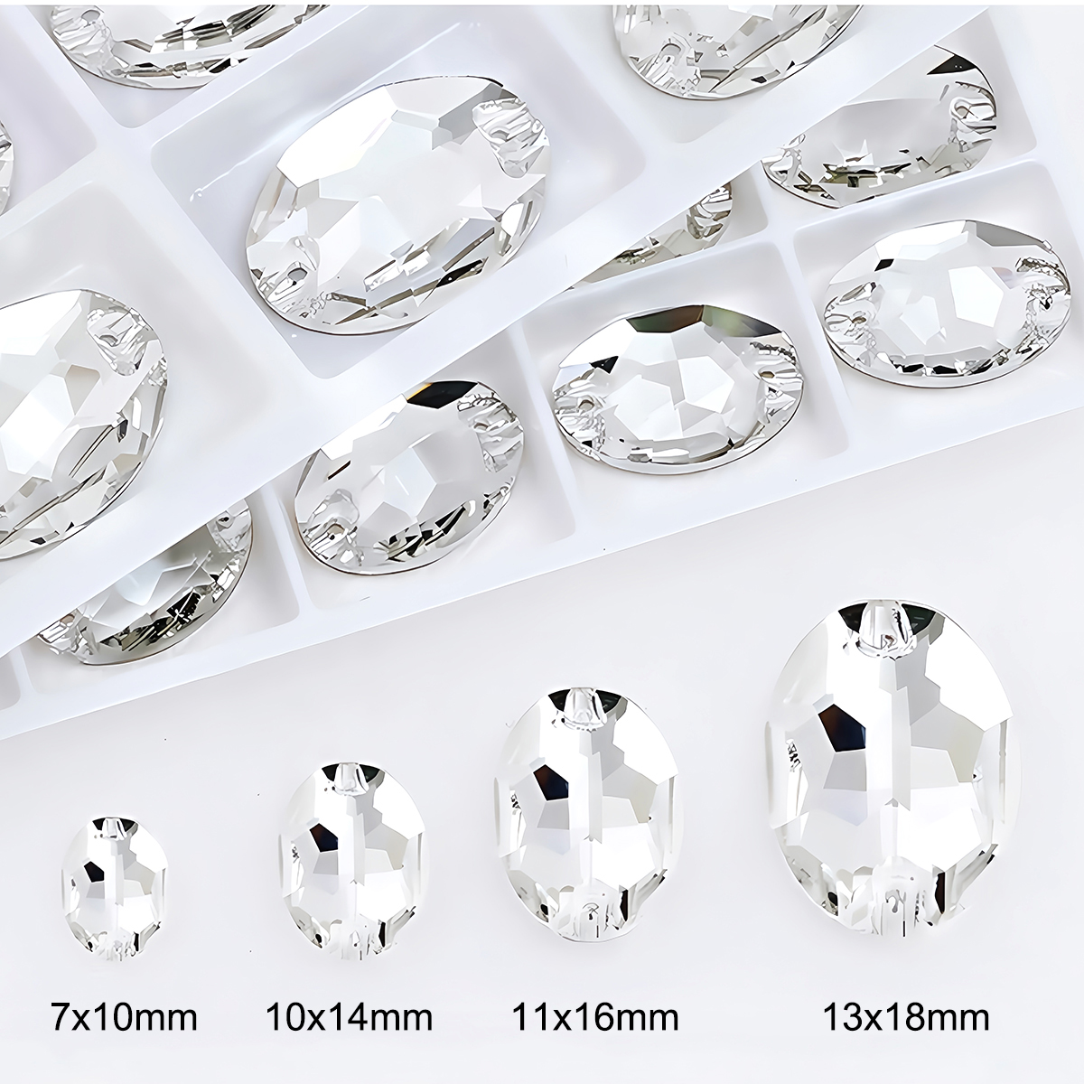 Oval Ellipse Crystal Clear Gla - Sew On Rhinestone recensie en prijs