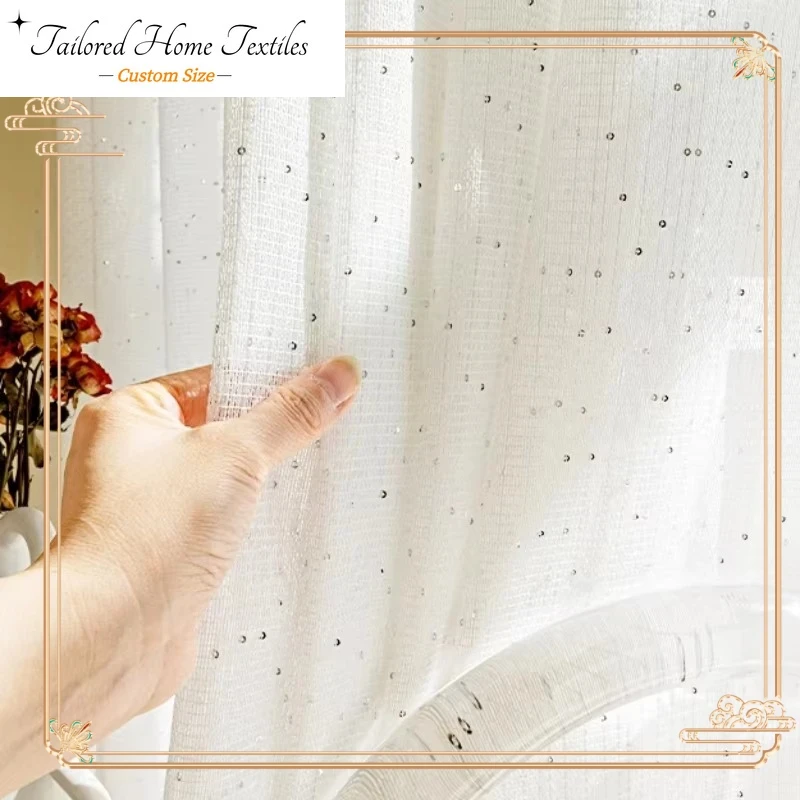 French Sheer Curtains for Livi - Sequin Fabric Panel recensie en prijs