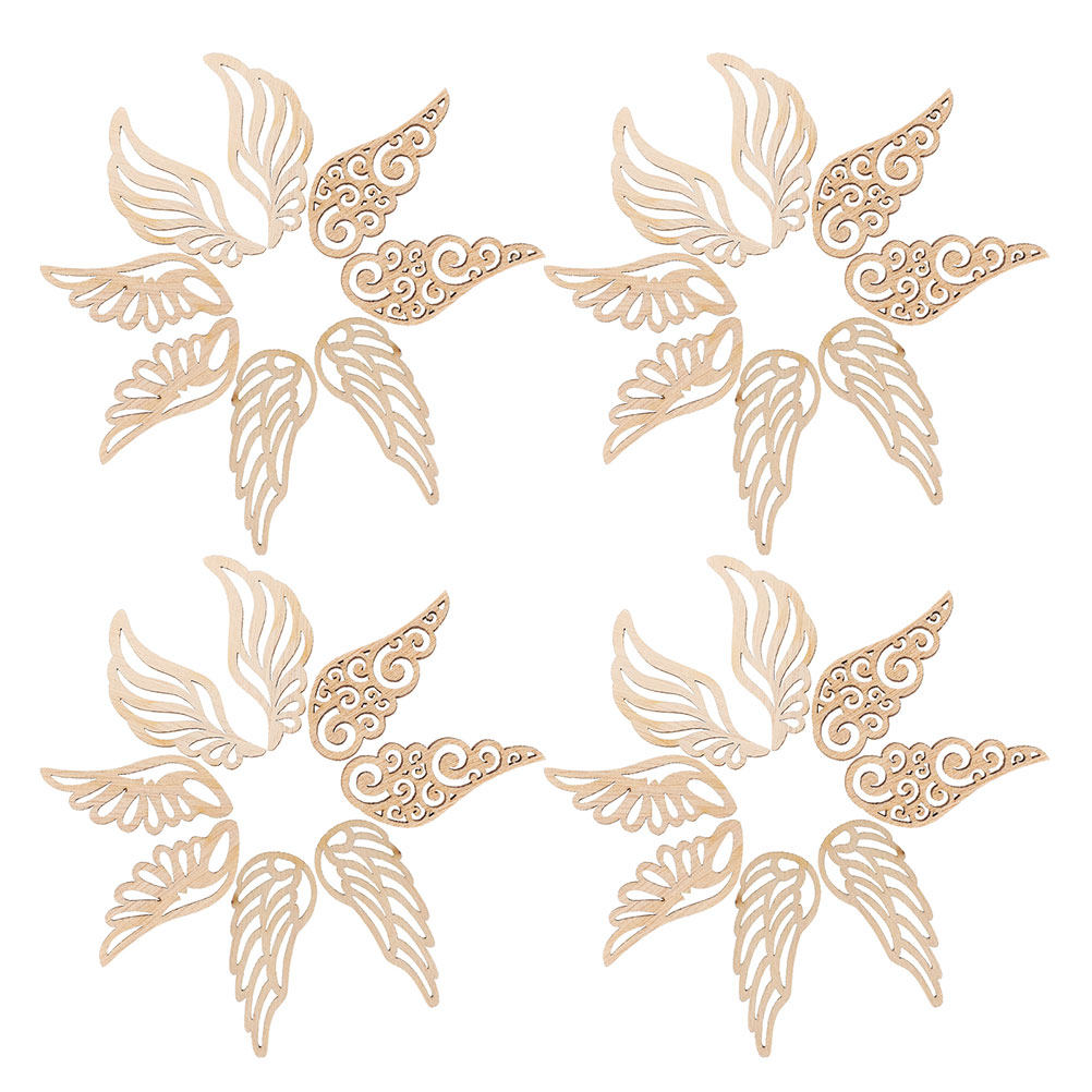 80Pcs Vintage Wooden Angel Win - Christmas Craft Embellishment recensie en prijs