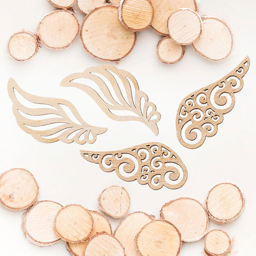 80Pcs Vintage Wooden Angel Win - Christmas Craft Embellishment recensie en prijs