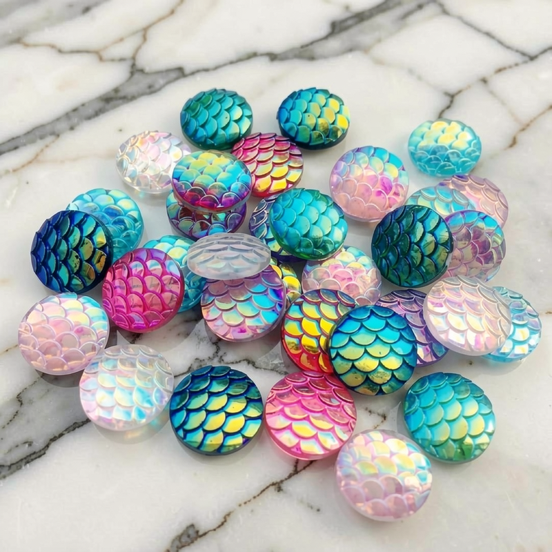 80pcs 12mm Mermaid Fish Scale  - Embellishment Glue Craft recensie en prijs
