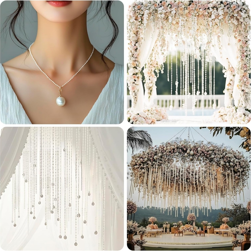 2/5m ABS Imitation Pearl Bead  - Pearl Trim Chain recensie en prijs