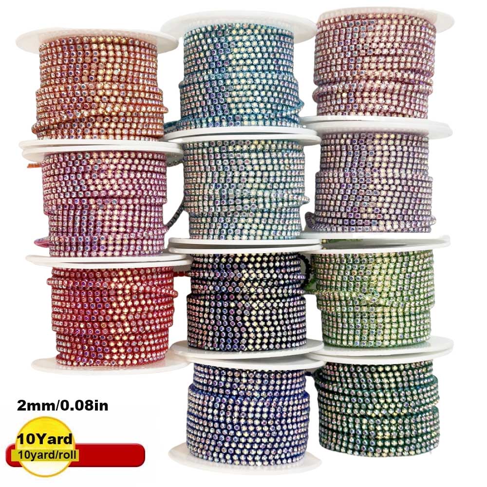 9m New 2mm Crystal AB Rhinesto - Sew On Rhinestone recensie en prijs