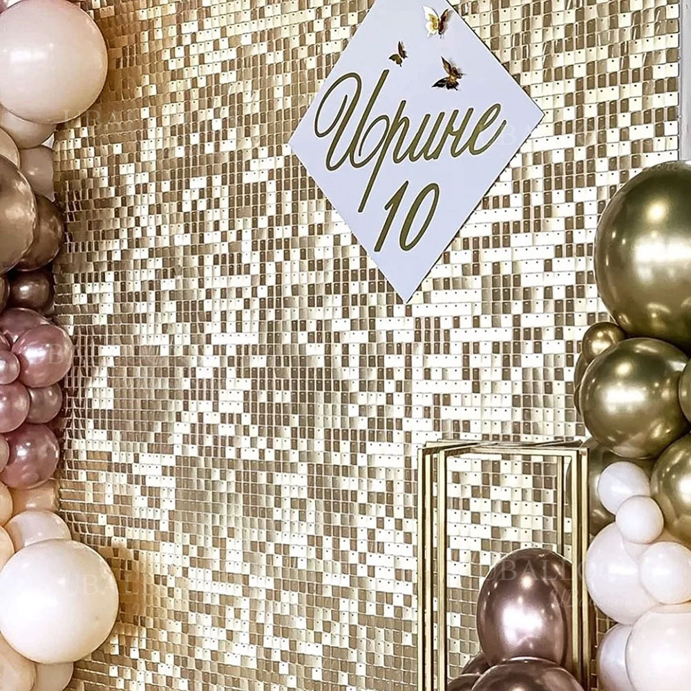 Champagne Gold Shimmer Backdro - Sequin Fabric Panel recensie en prijs