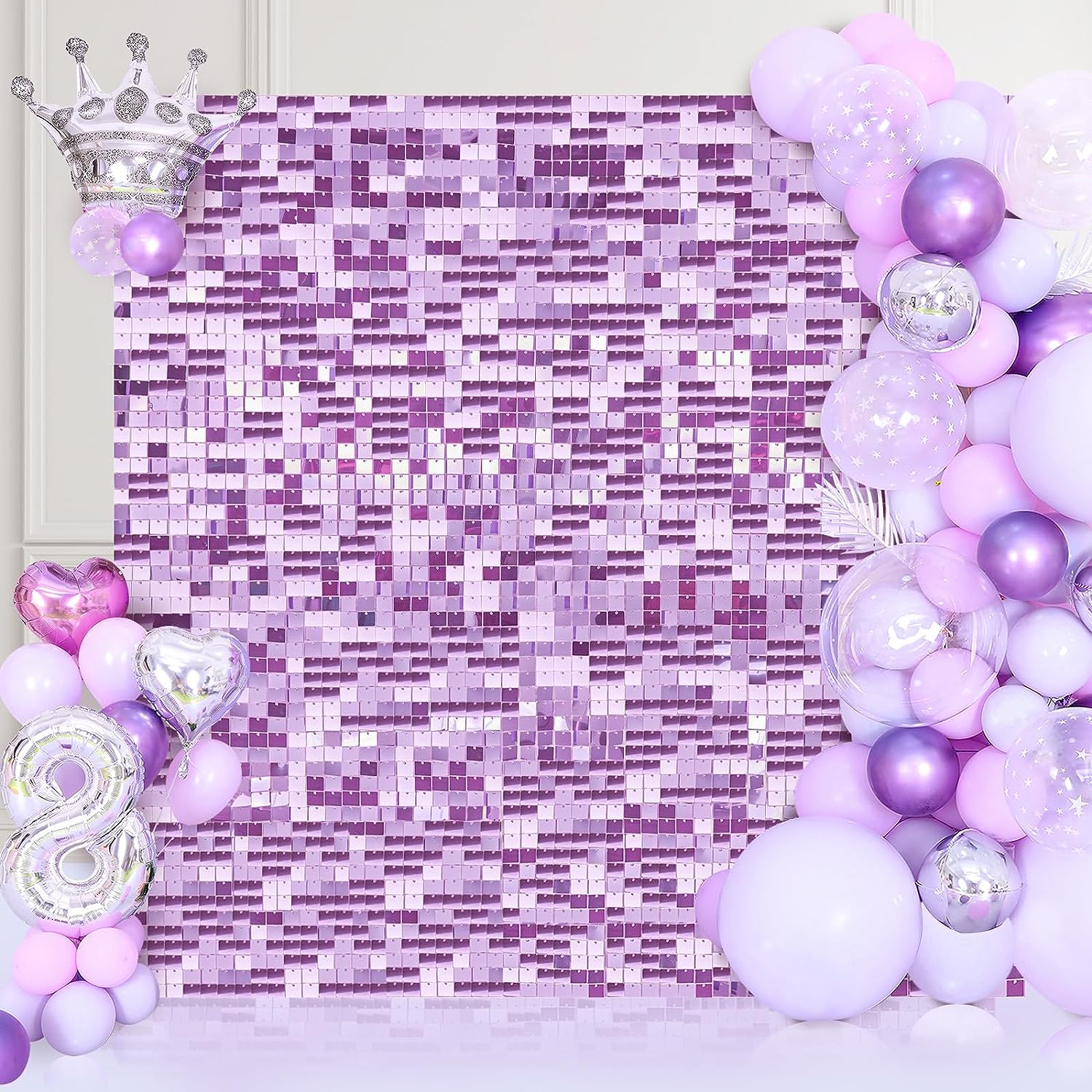 12PCS/Set Light Purple Shimmer - Sequin Fabric Panel recensie en prijs