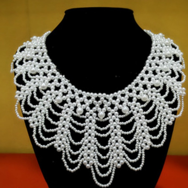New Pearl Beaded Lace Trim Col - Beaded Trim Fringe recensie en prijs