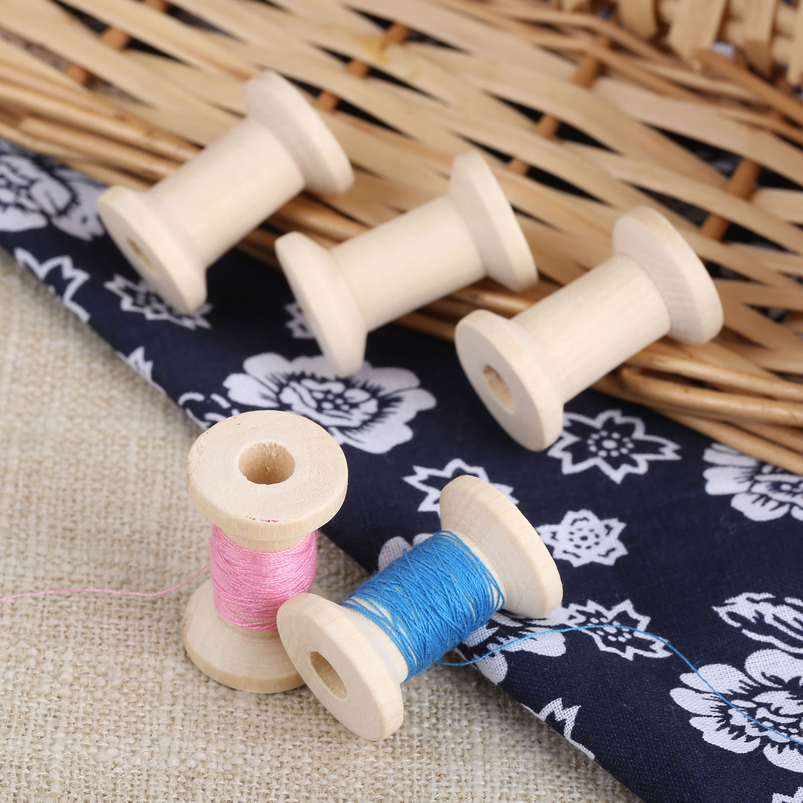10Pcs Sewing Wooden Bobbins Sp - Organza Ribbon Spool recensie en prijs