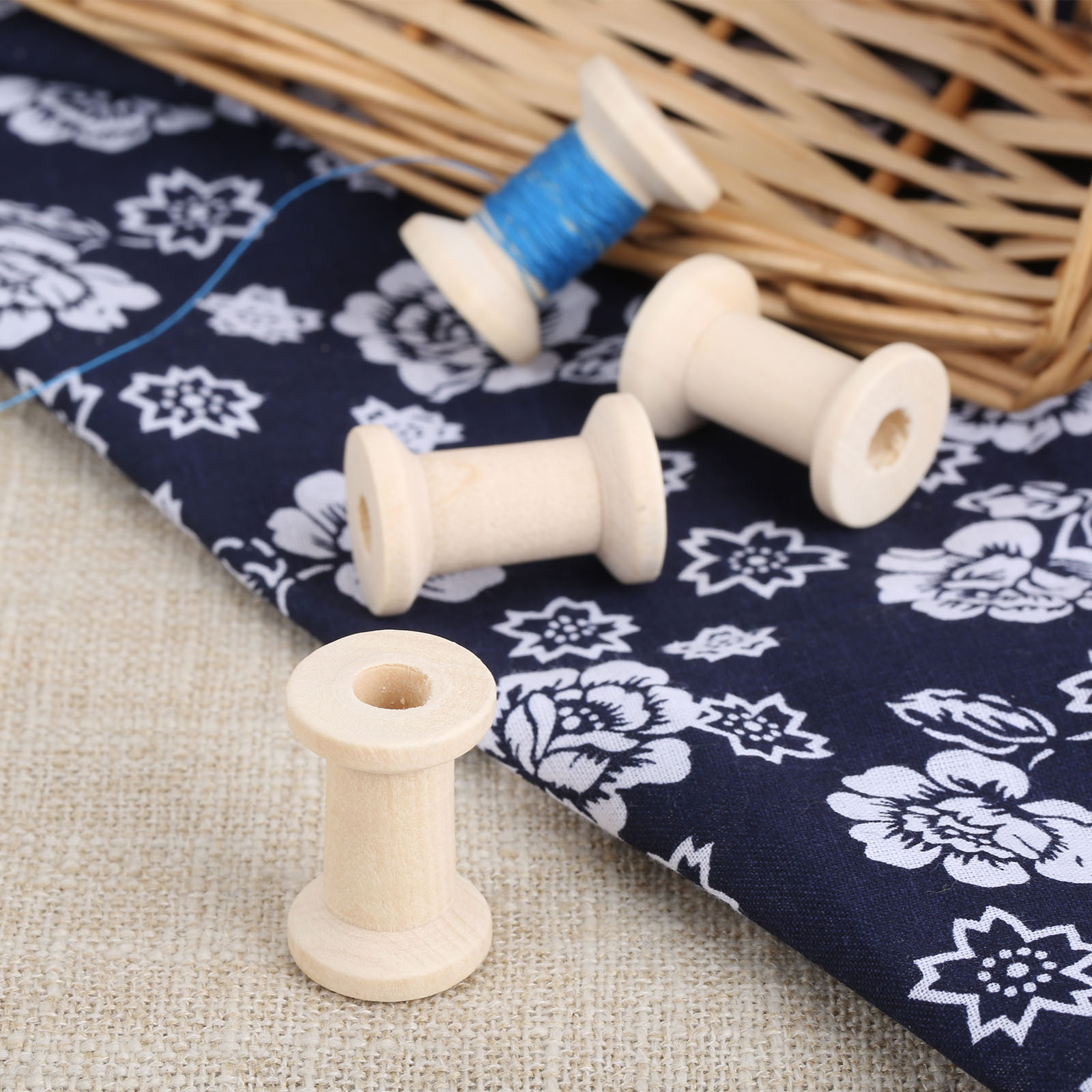 10Pcs Sewing Wooden Bobbins Sp - Organza Ribbon Spool recensie en prijs