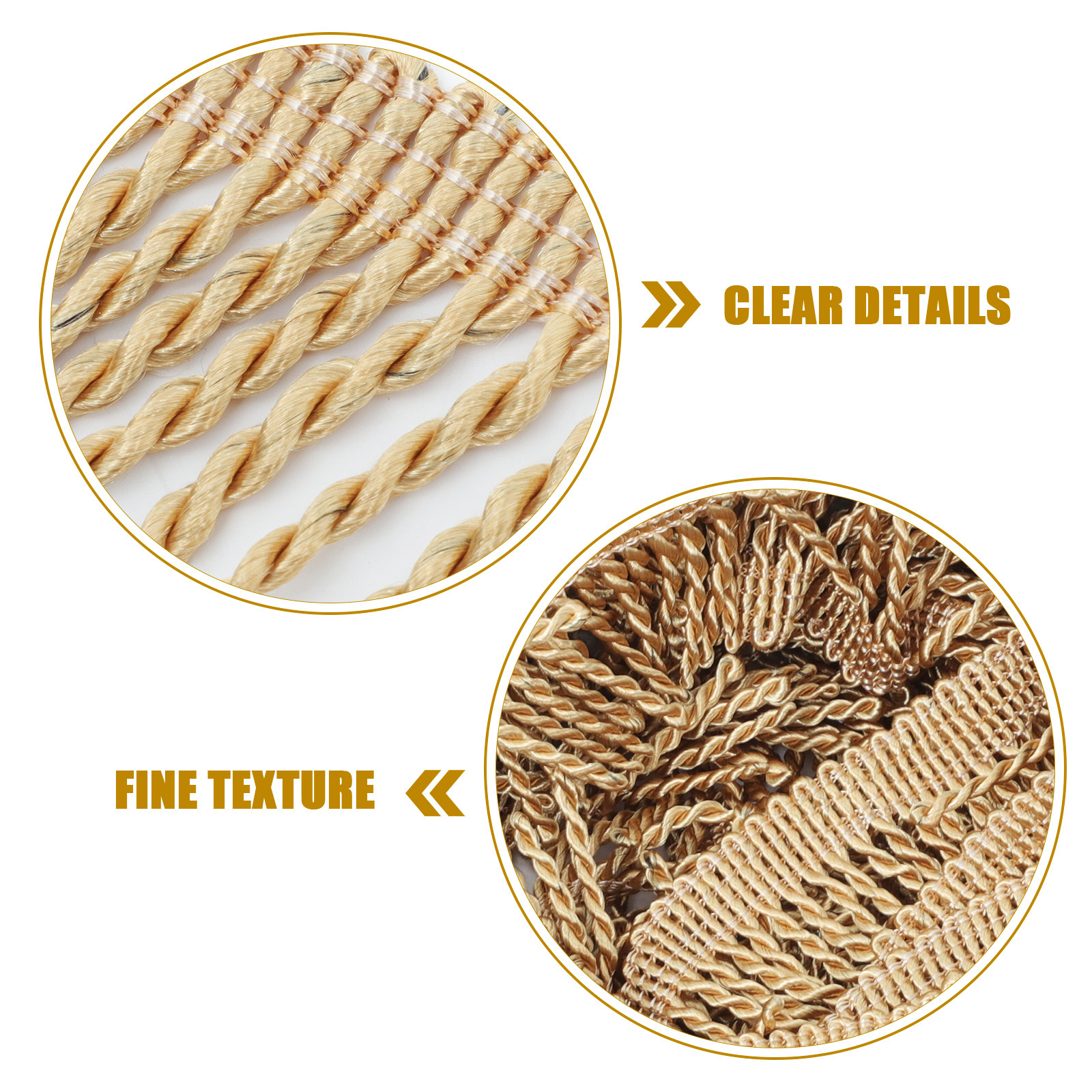 Gold Curtain Fringe Trim Polye - Tassel Fringe Trim recensie en prijs