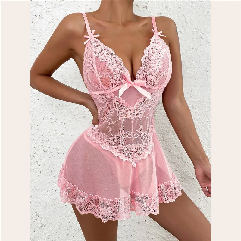Sexy Sleepwear Deep-V Night Dr - Tassel Fringe Trim recensie en prijs