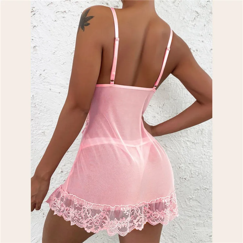 Sexy Sleepwear Deep-V Night Dr - Tassel Fringe Trim recensie en prijs