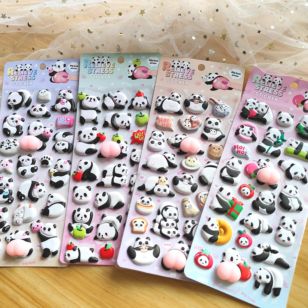 4-Piece Cute Panda Stress Reli - Craft Embellishment World recensie en prijs