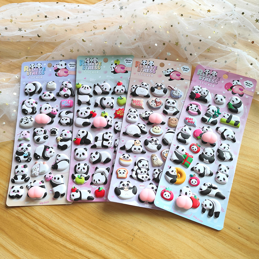 4-Piece Cute Panda Stress Reli - Craft Embellishment World recensie en prijs