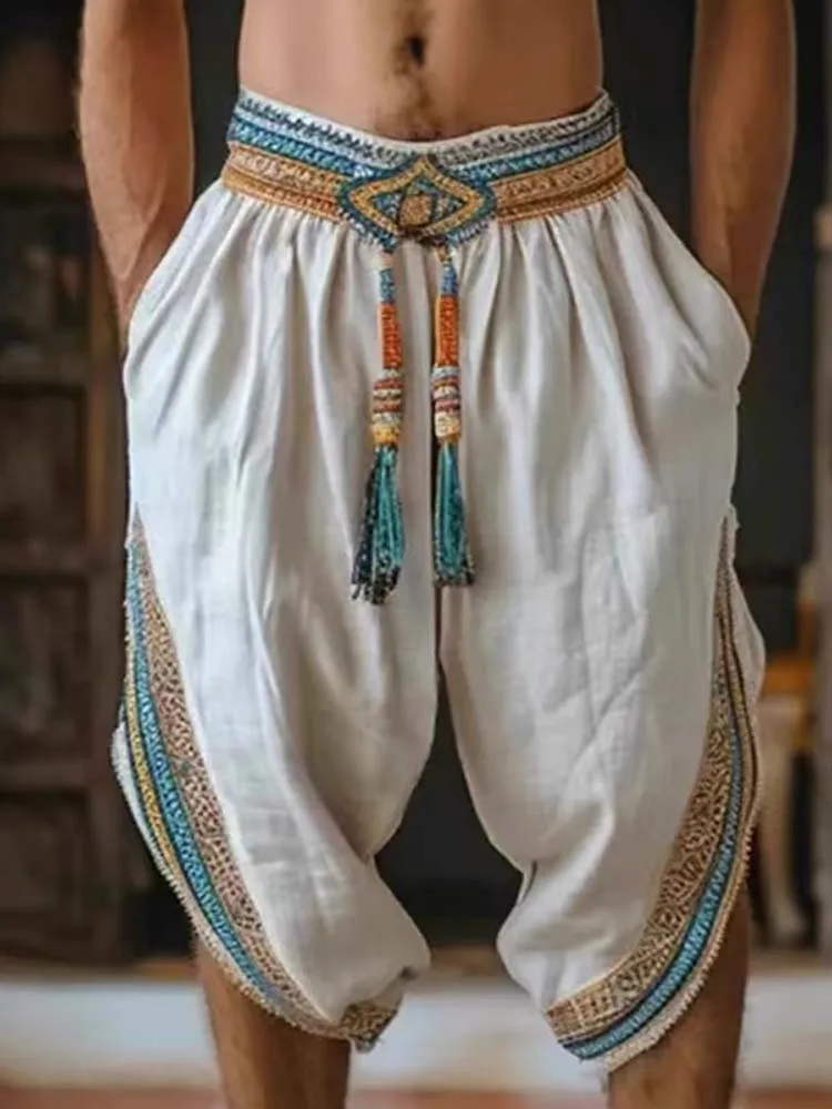 Men's Tassel Elastic Waist Cas - Tassel Fringe Trim recensie en prijs