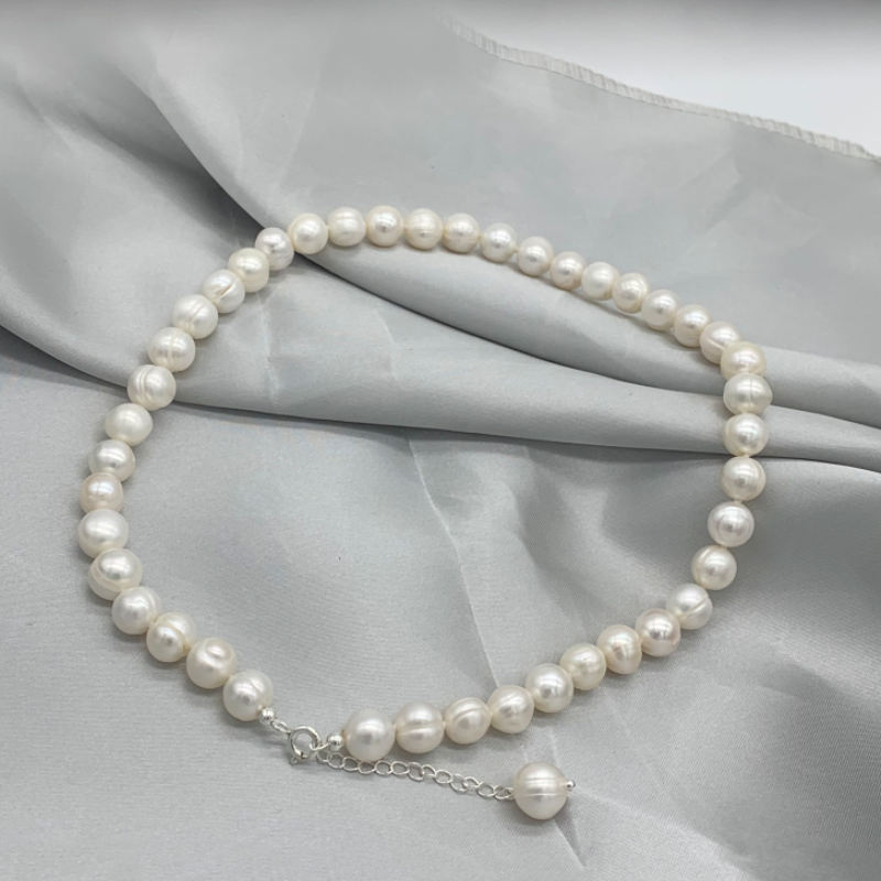 9-10mm Freshwater Pearl Neckla - Pearl Trim Chain recensie en prijs