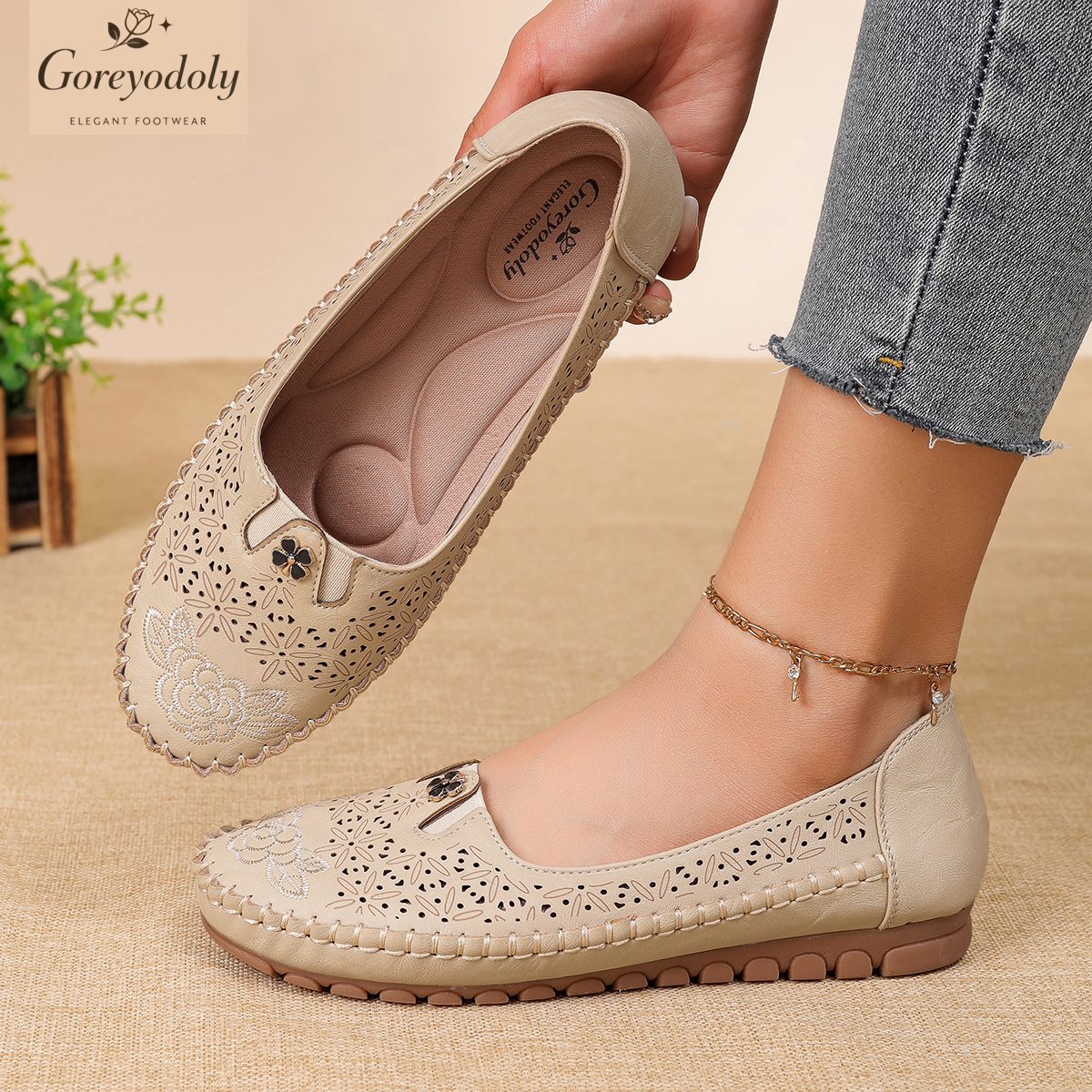 Goreyodoly women loafers flora - Embroidery Embellishments recensie en prijs