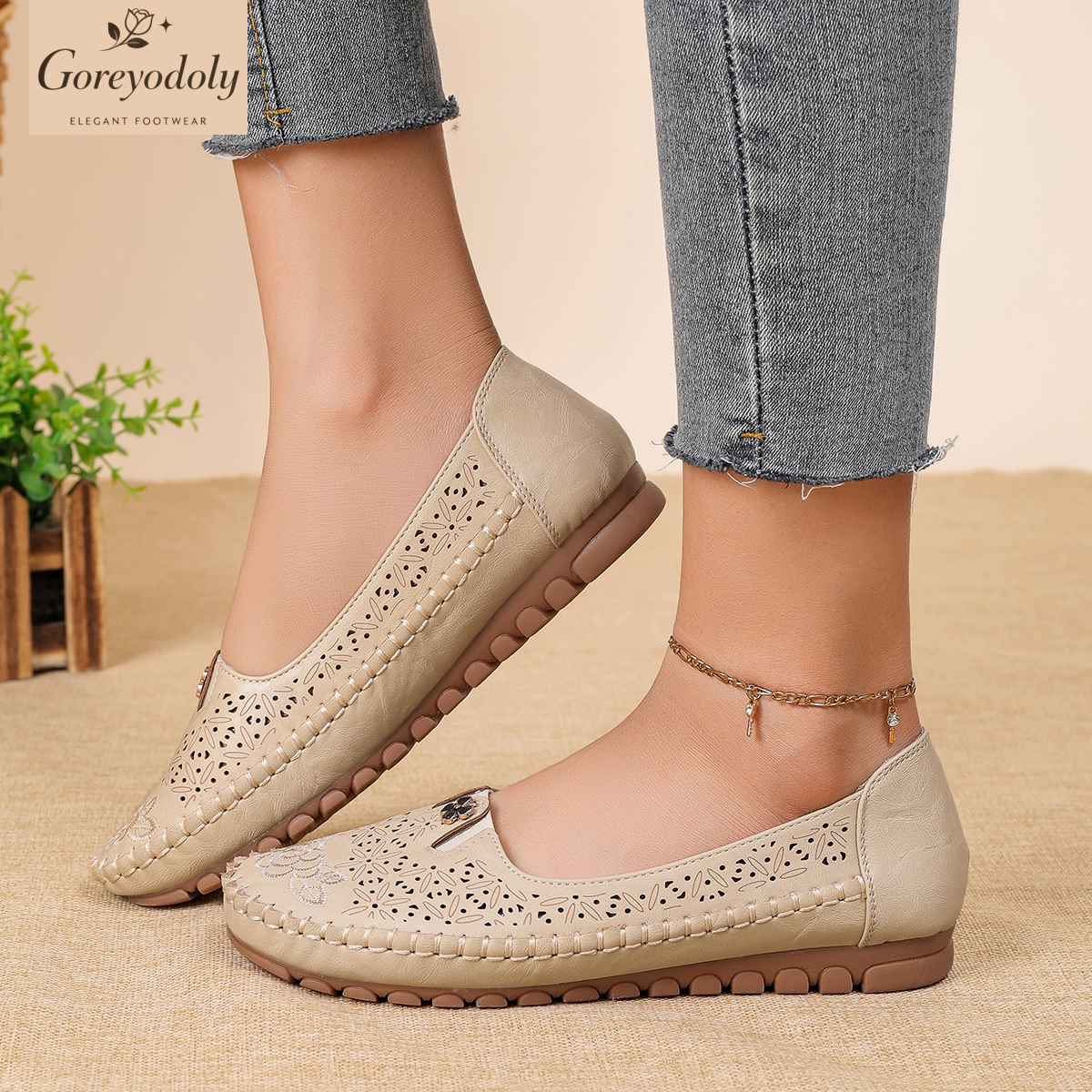 Goreyodoly women loafers flora - Embroidery Embellishments recensie en prijs