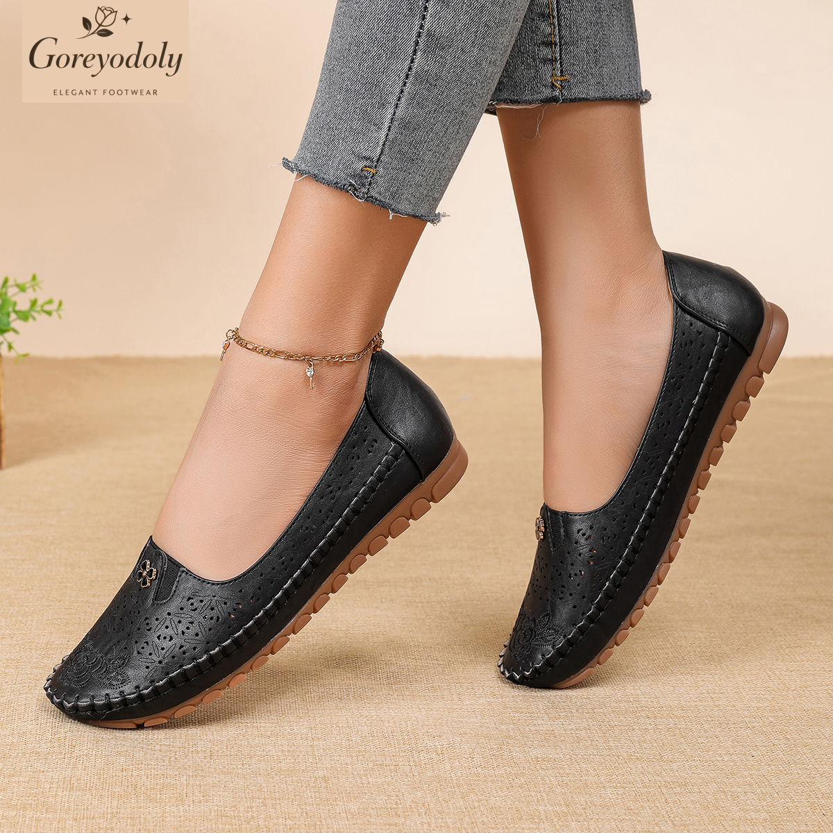 Goreyodoly women loafers flora - Embroidery Embellishments recensie en prijs