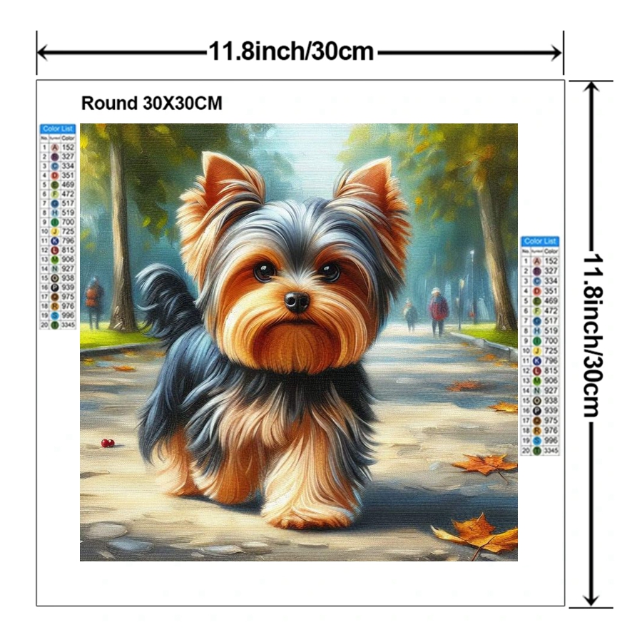 Yorkshire Terrier Dog 5D DIY D - Embroidery Embellishments recensie en prijs