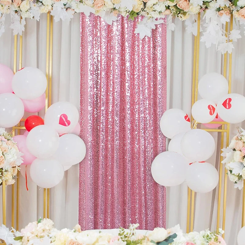 1PC Pink Sequin Backdrop Curta - Sequin Fabric Panel recensie en prijs