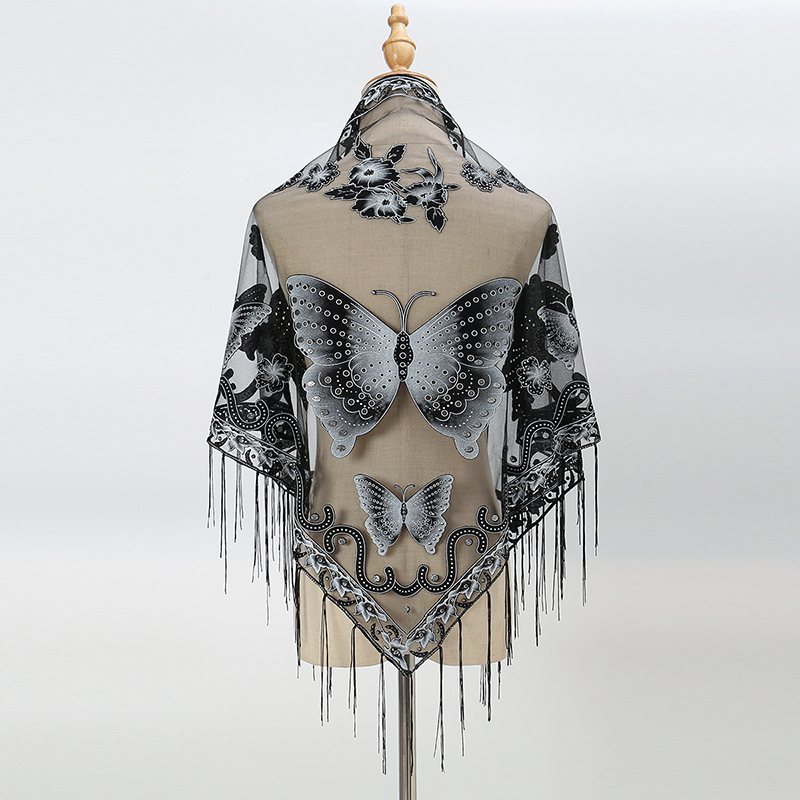 Fashion Triangle Scarf Butterf - Tassel Fringe Trim recensie en prijs