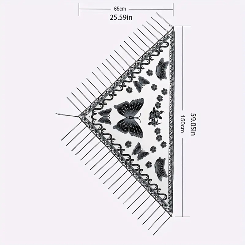 Fashion Triangle Scarf Butterf - Tassel Fringe Trim recensie en prijs