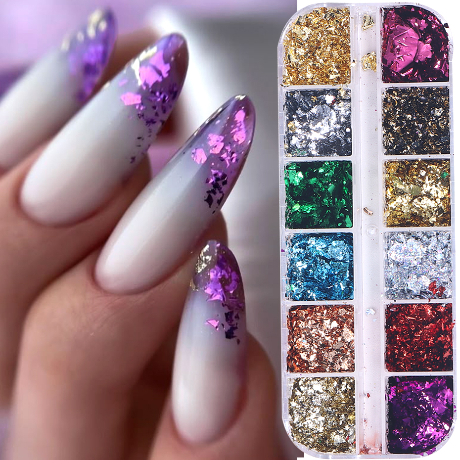 12 Grids Golden Foils Nails Gl - Glitter Vinyl Roll recensie en prijs