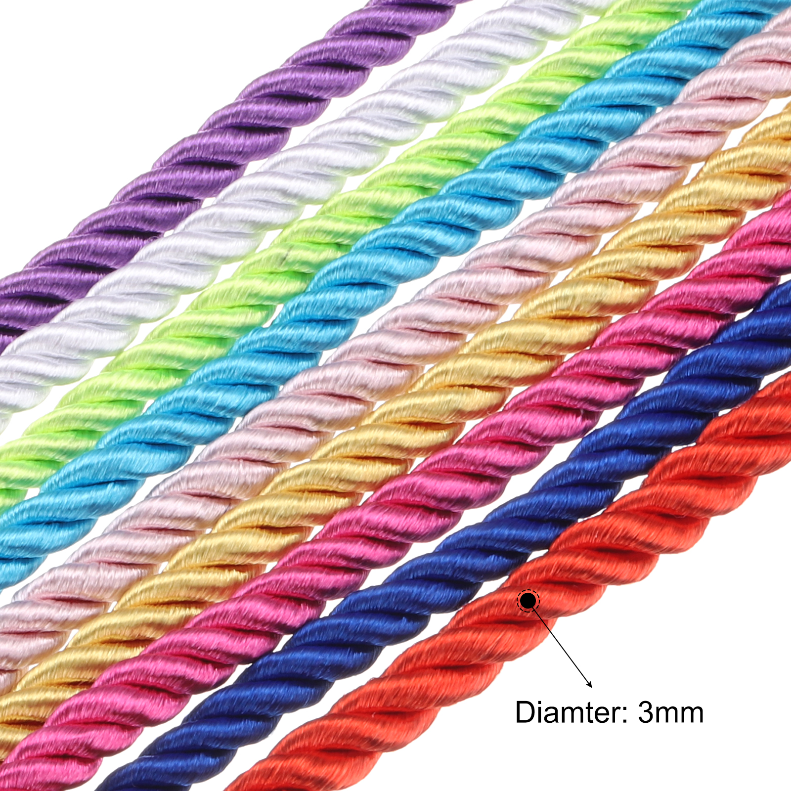 Uxcell 5 Yard 3mm Twisted Cord - Cord Trim Twisted recensie en prijs