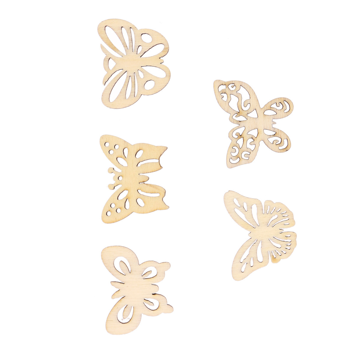 50Pcs Wooden Hollow Butterfly  - Christmas Craft Embellishment recensie en prijs