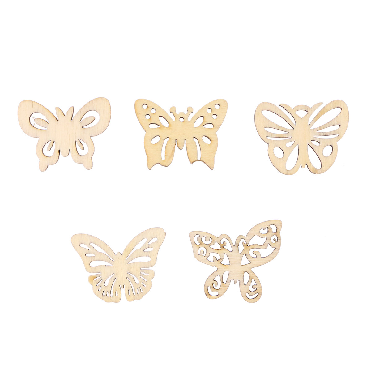 50Pcs Wooden Hollow Butterfly  - Christmas Craft Embellishment recensie en prijs
