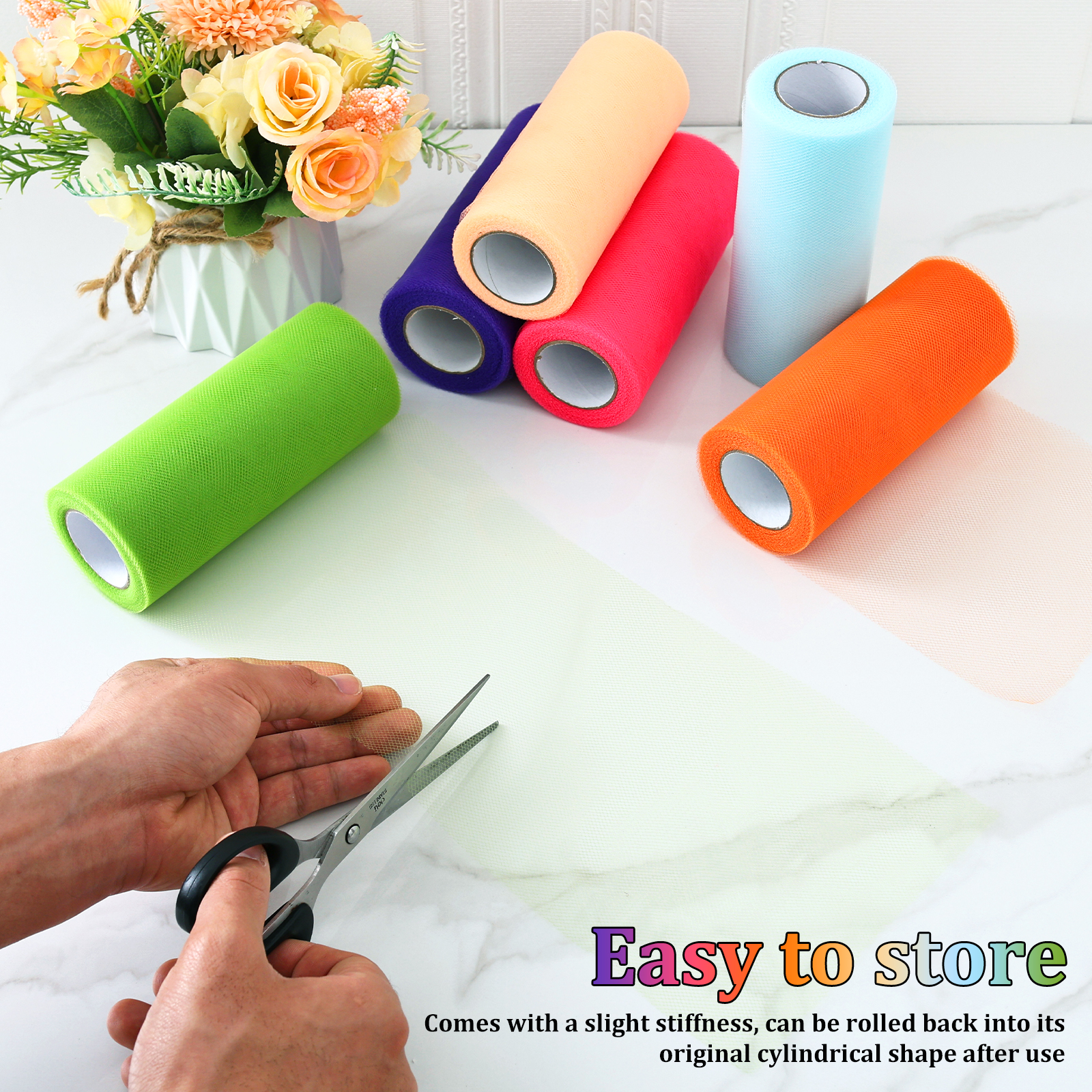 6 Colours Organza Tulle Fabric - Organza Ribbon Spool recensie en prijs