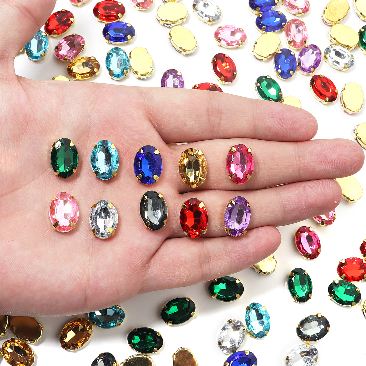 50pcs Gold Color Stainless Ste - Sew On Rhinestone recensie en prijs