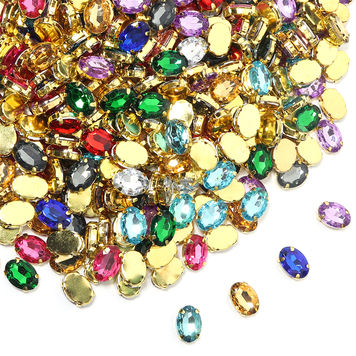 50pcs Gold Color Stainless Ste - Sew On Rhinestone recensie en prijs