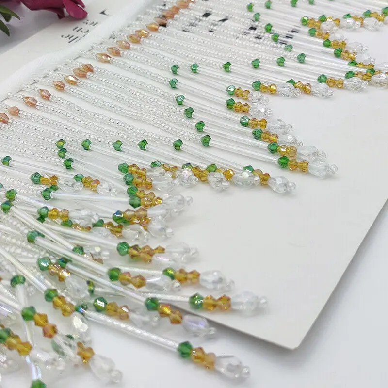 Glass Tube Fringe Tassel 16cm  - Beaded Trim Fringe recensie en prijs