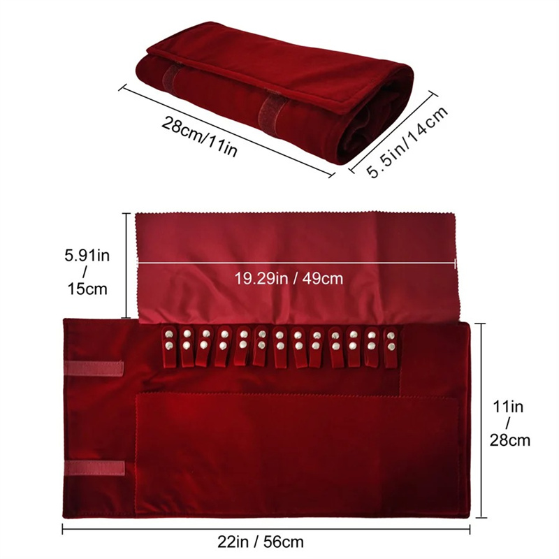 Burgundy Velvet Jewelry Roll-U - Velvet Ribbon Roll recensie en prijs