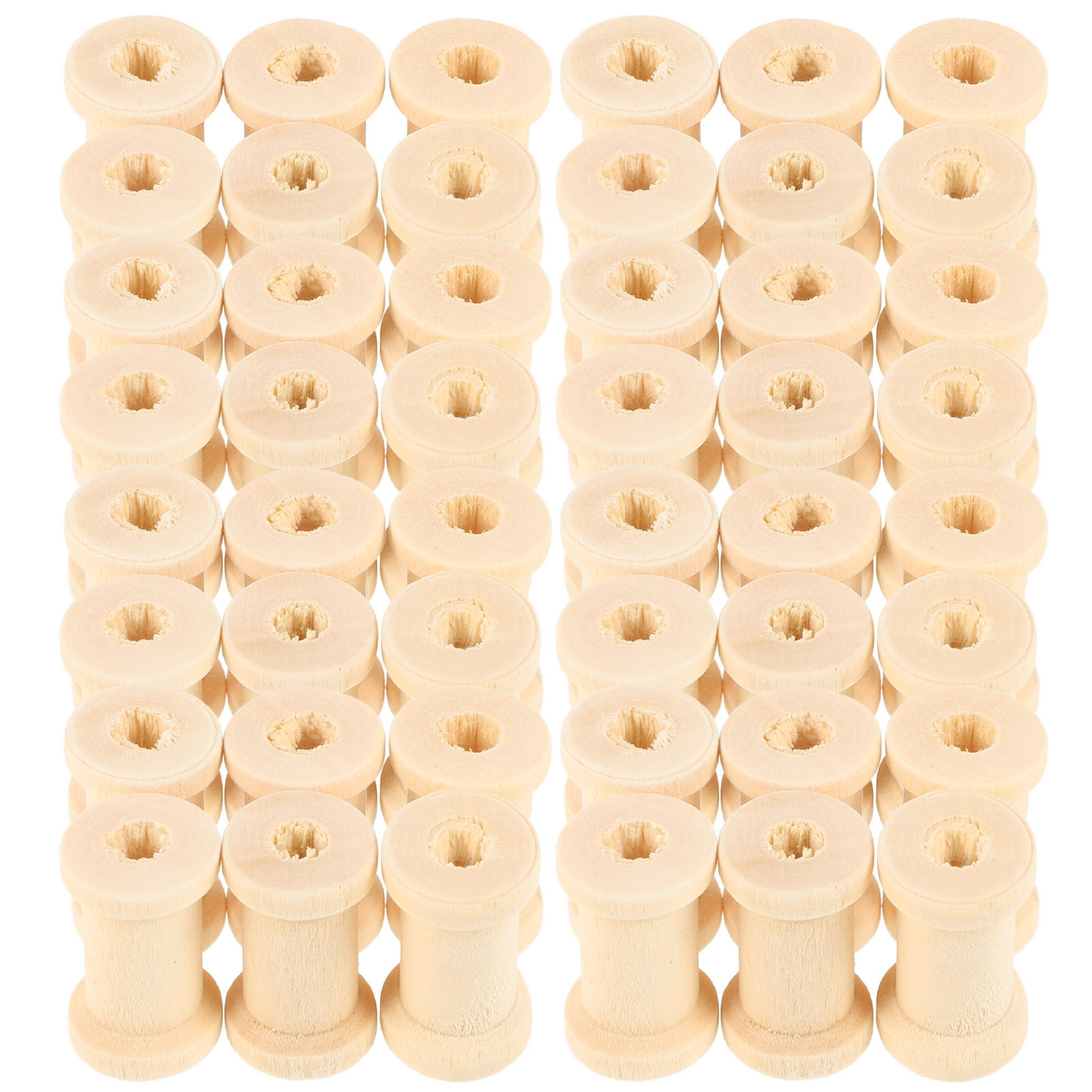 100Pcs Wooden Spools Yarn Hold - Embroidery Craft recensie en prijs