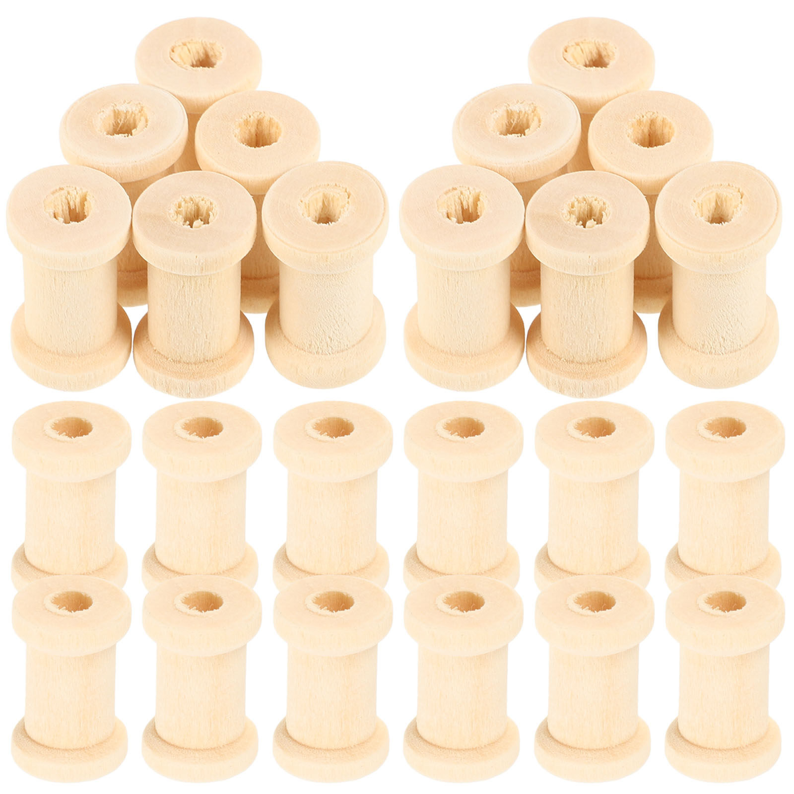 100Pcs Wooden Spools Yarn Hold - Embroidery Craft recensie en prijs