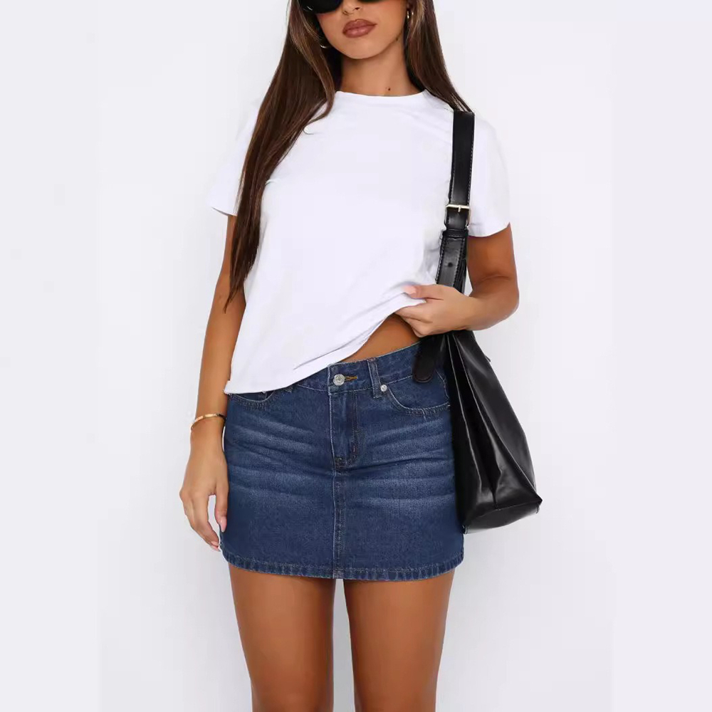 Womens Denim Short Skirts Jean - Embellish Knit recensie en prijs