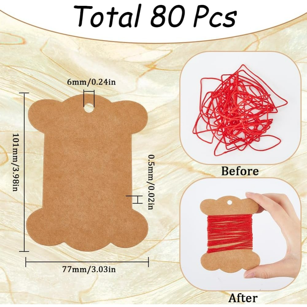 80Pcs Embroidery Thread Cardbo - Organza Ribbon Spool recensie en prijs