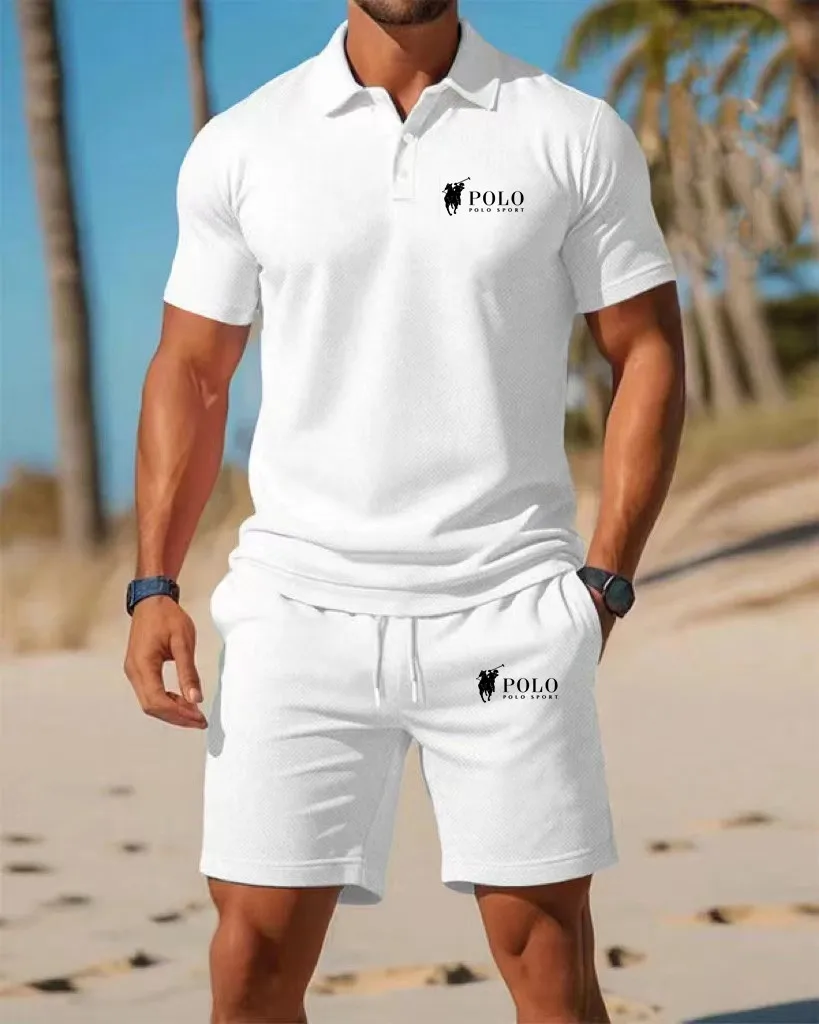 Men's Polo Shirt Set Summer Qu - Embellish Knit recensie en prijs