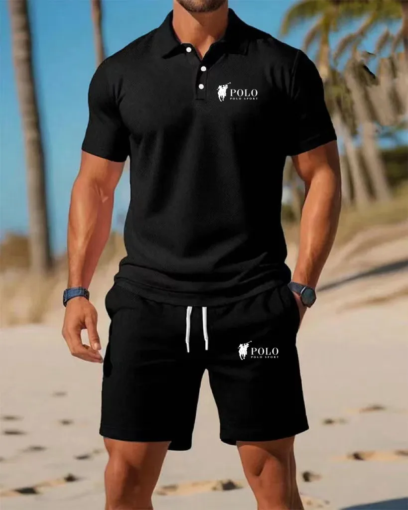 Men's Polo Shirt Set Summer Qu - Embellish Knit recensie en prijs
