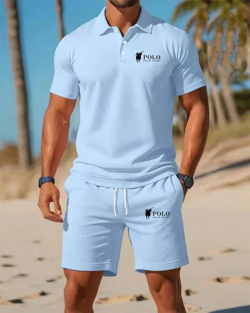 Men's Polo Shirt Set Summer Qu - Embellish Knit recensie en prijs
